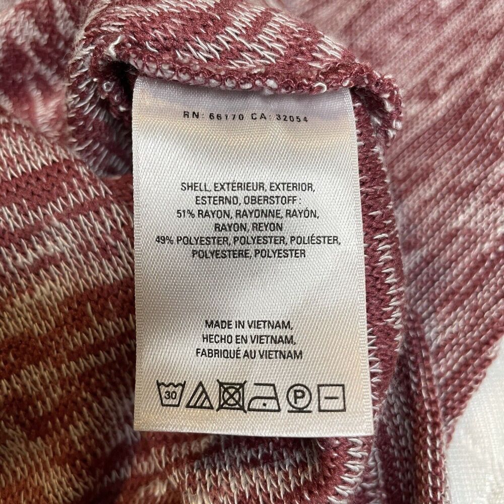 Postmark Anthropologie Malu Top Spacedye Cold Shoulder Knit Top Sweater Maroon S - Picture 11 of 12
